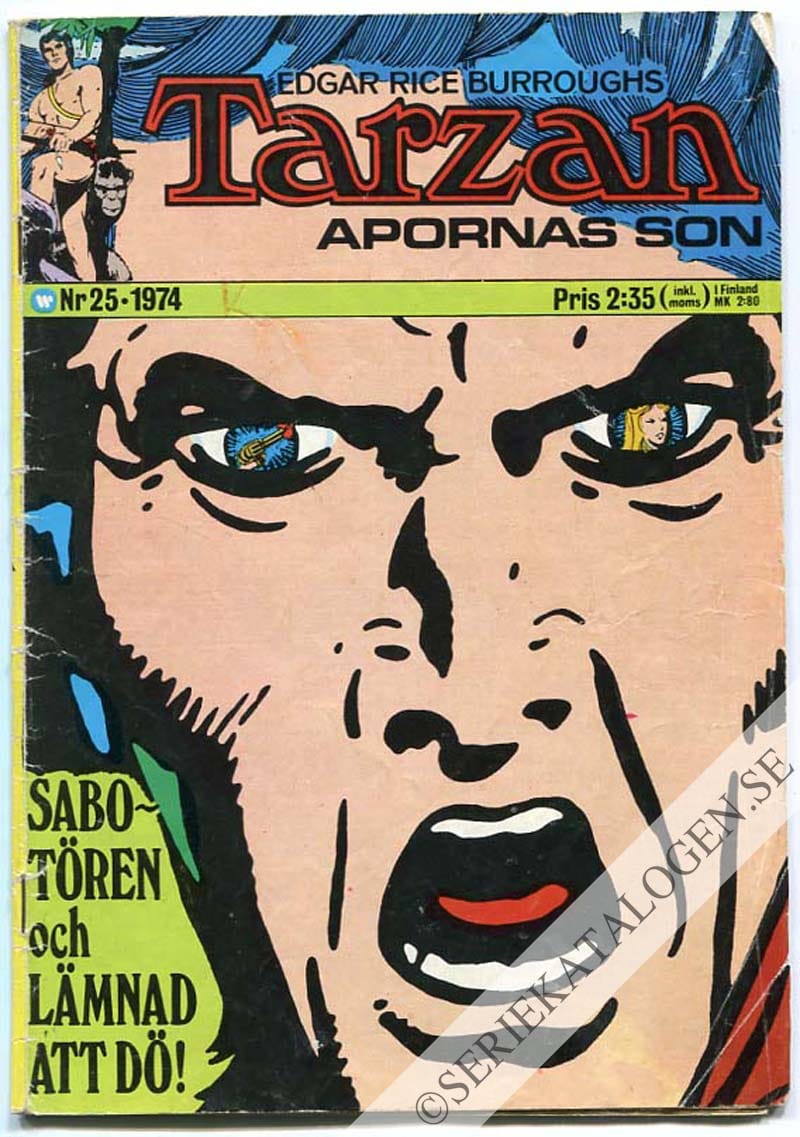 Framsida på Tarzan #25 (1974)