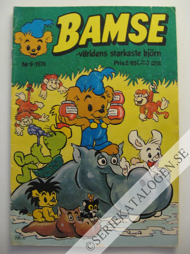 Framsida på Bamse - världens starkaste björn #9 (1976)
