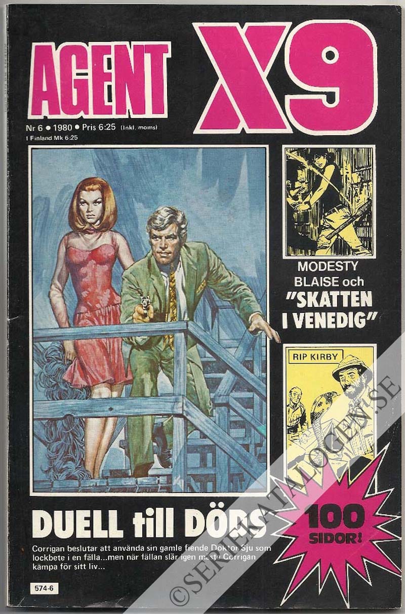 Framsida på Agent X9 #6 (1980)