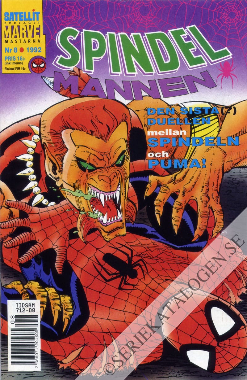 Framsida på Spindelmannen #8 (1992)