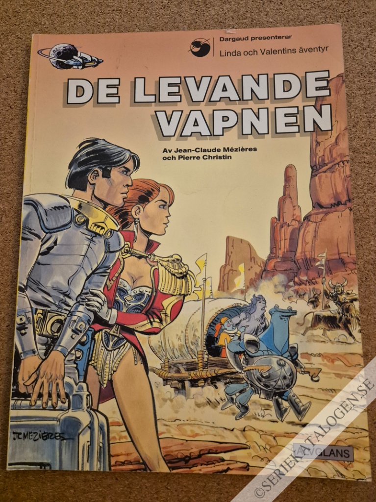 Framsida på Linda och Valentins äventyr De levande vapnen (1991)