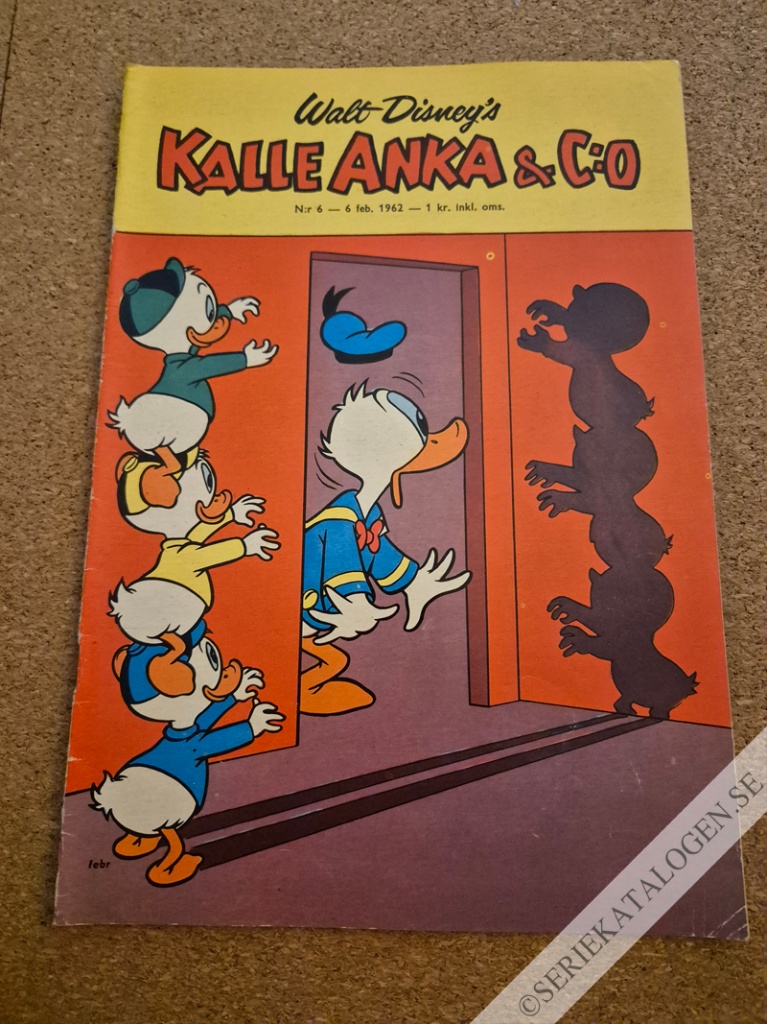 Framsida på Kalle Anka & C:o #6 (1962)