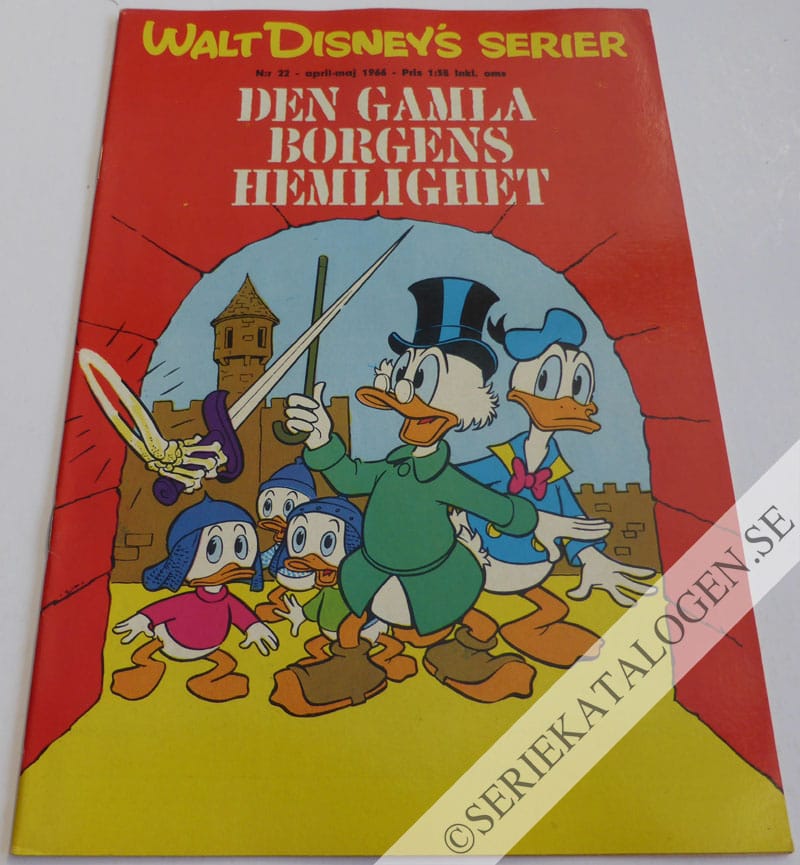 Framsida på Walt Disney's serier Den gamla borgens hemlighet (1966)