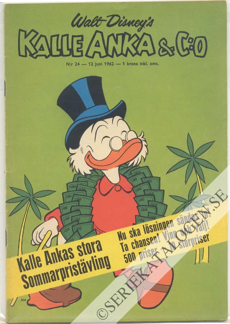 Framsida på Kalle Anka & C:o #24 (1962)
