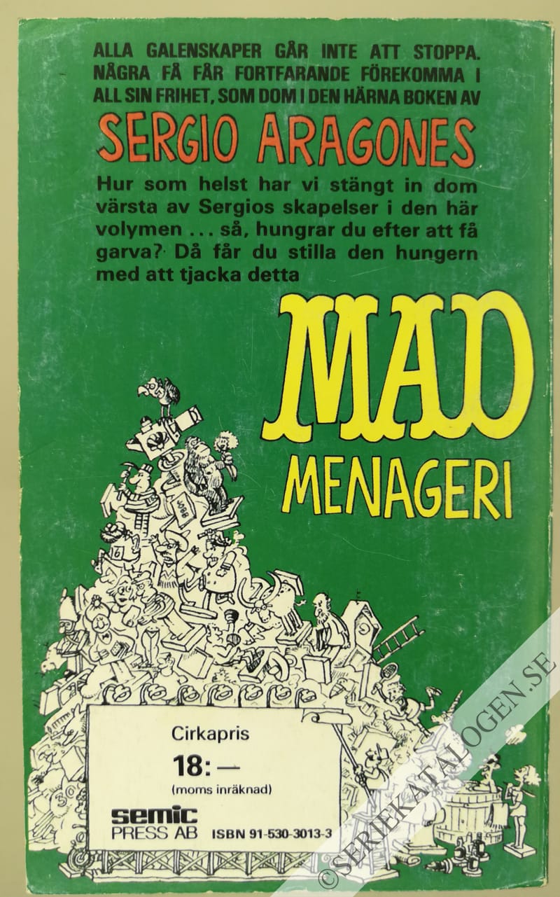 Baksida på MAD menageri (1986)