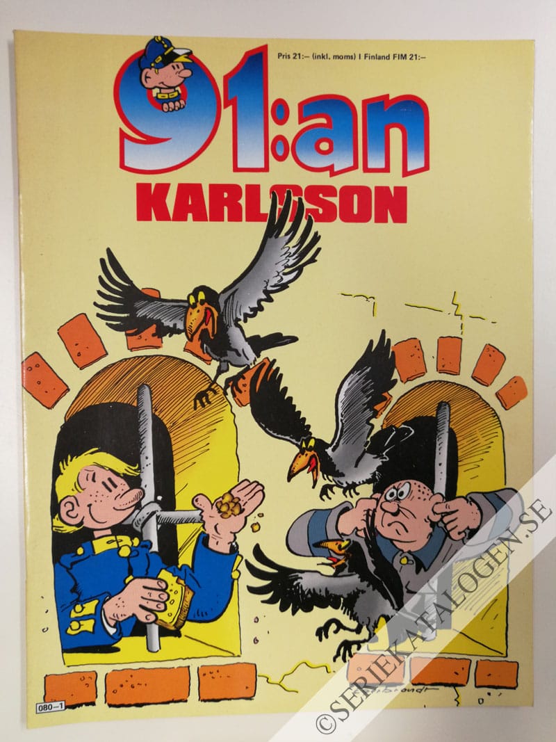 Framsida på 91:an Karlsson # (1987)