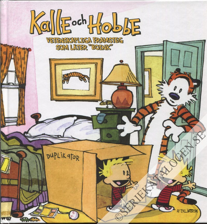 Framsida på Kalle och Hobbe Vetenskapliga framsteg som låter "Boink" (2009)