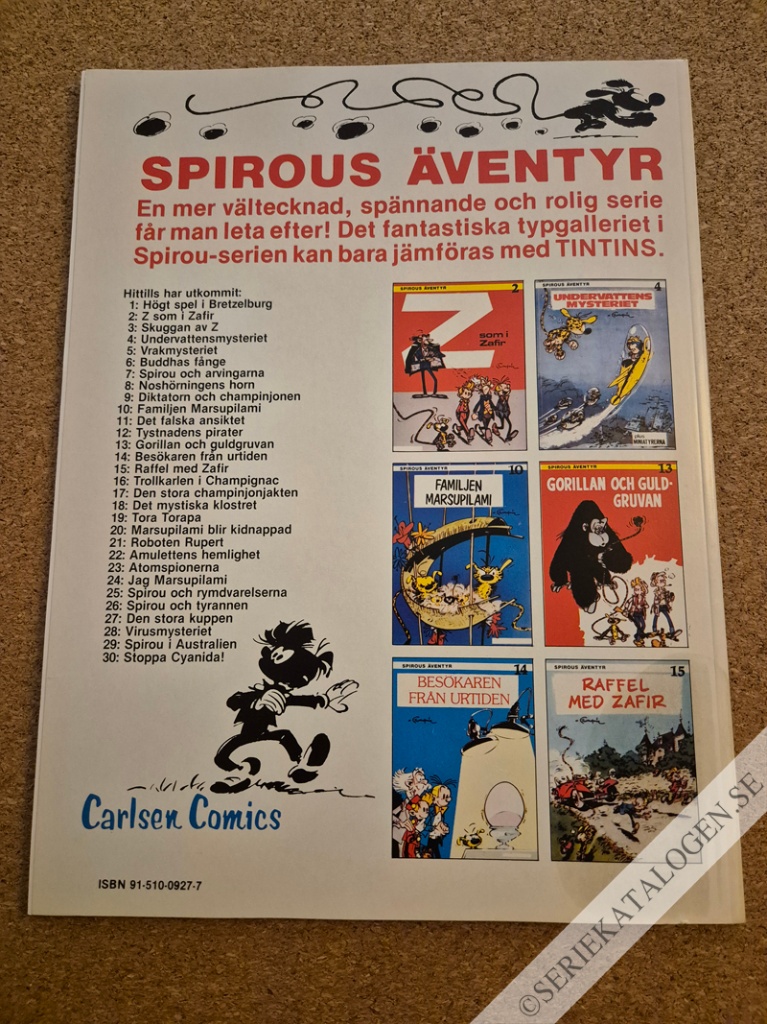 Baksida på Det falska ansiktet (1985)