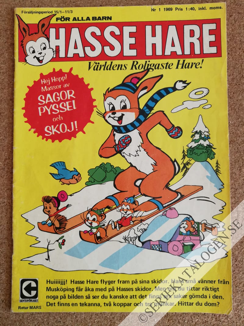 Framsida på Hasse Hare #1 (1969)