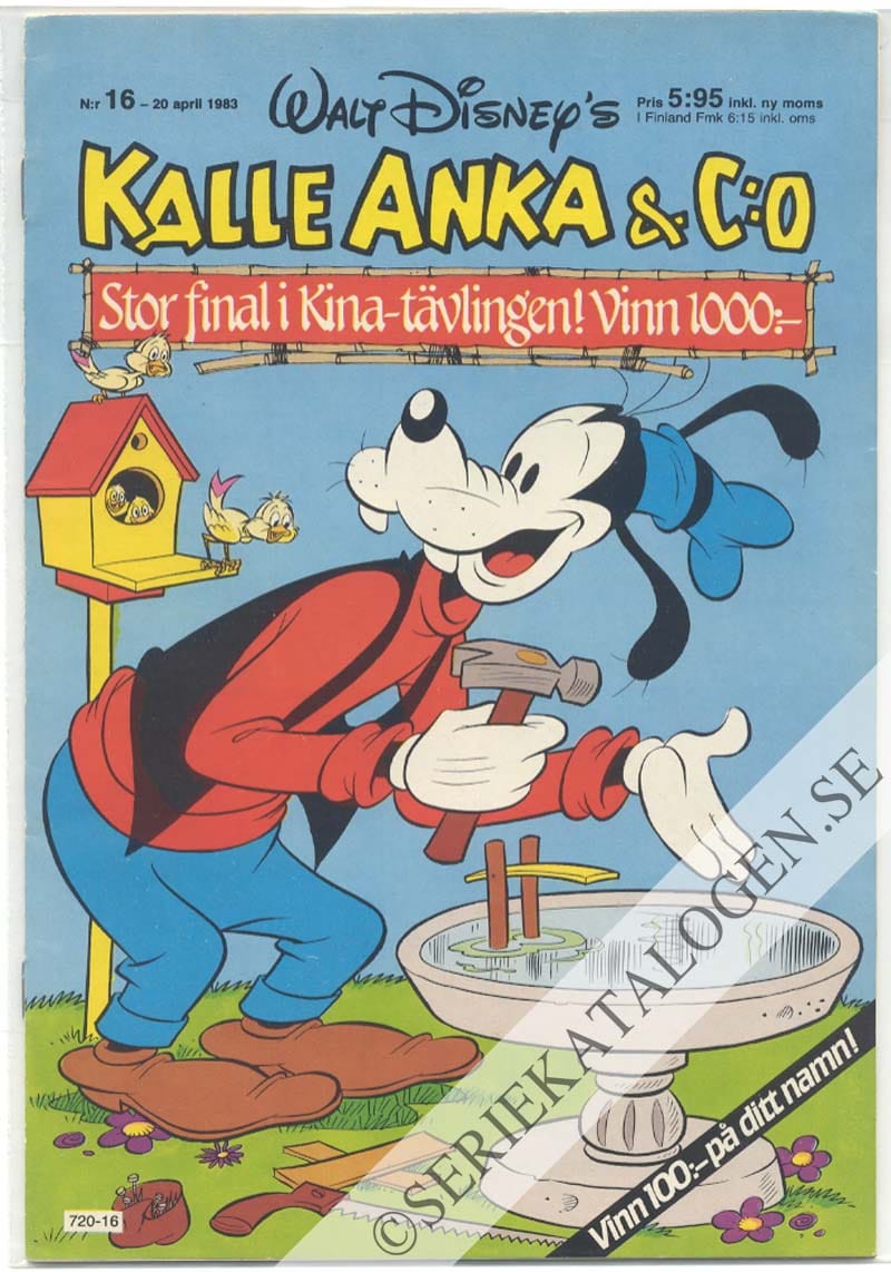 Framsida på Kalle Anka & C:o #16 (1983)