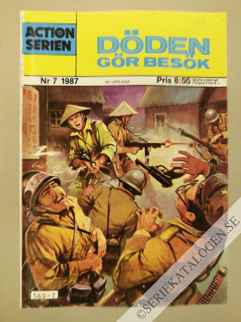 Framsida på Actionserien #7 - Döden gör besök (1987)