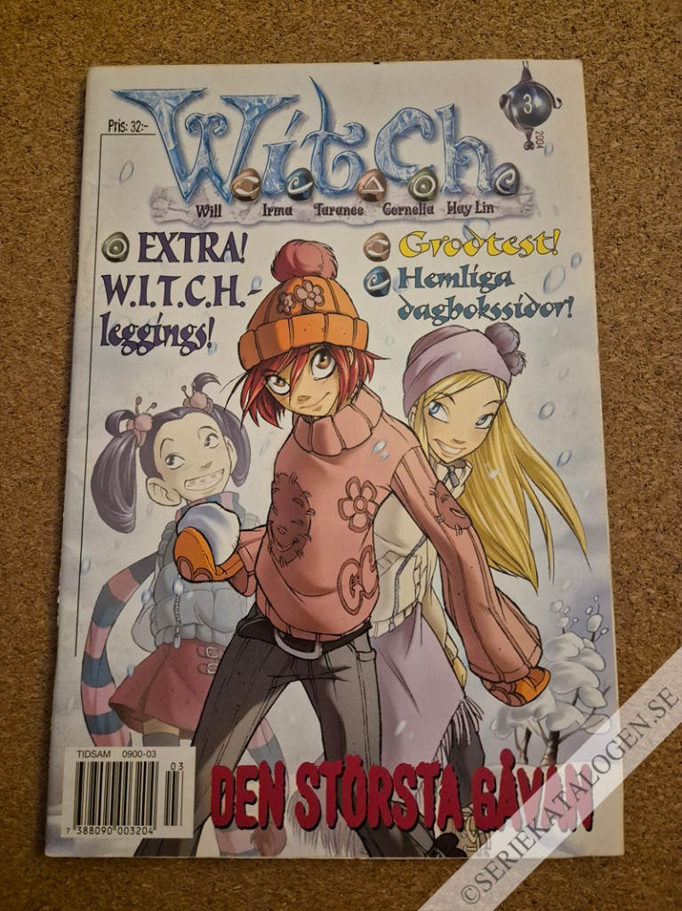 Framsida på W.i.t.c.h. #3 - Den största gåvan (2004)