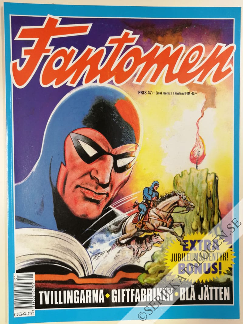 Framsida på Fantomen Tvillingarna - Giftfabriken - Blå jätten (1990)