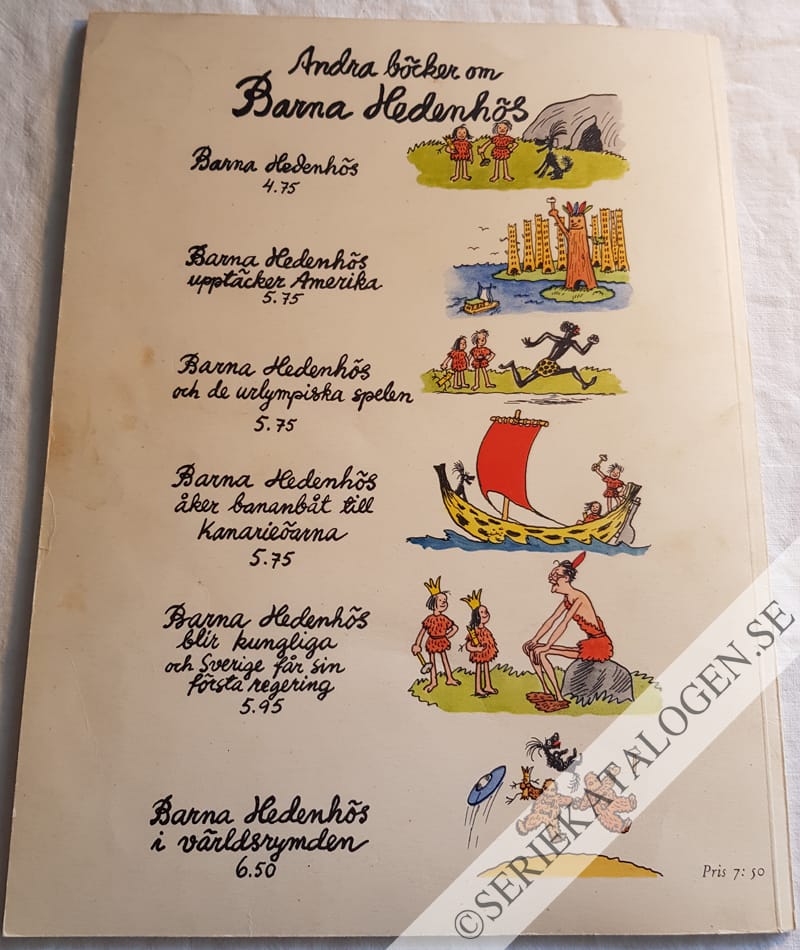 Baksida på Barna Hedenhös reser till Paris (1957)