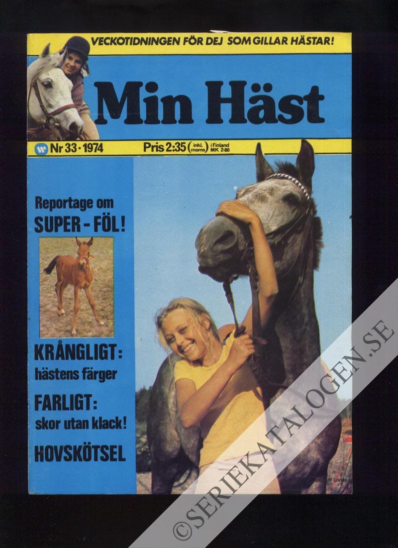 Framsida på Min häst #33 (1974)
