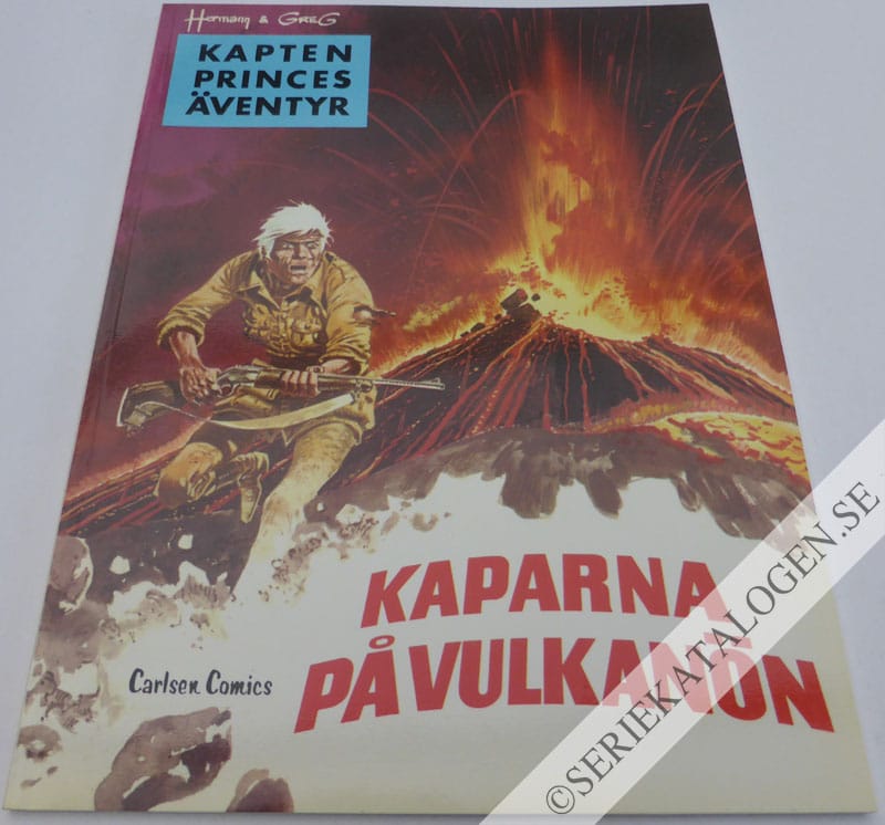 Framsida på Kapten Princes äventyr Kaparna på vulkanön (1977)