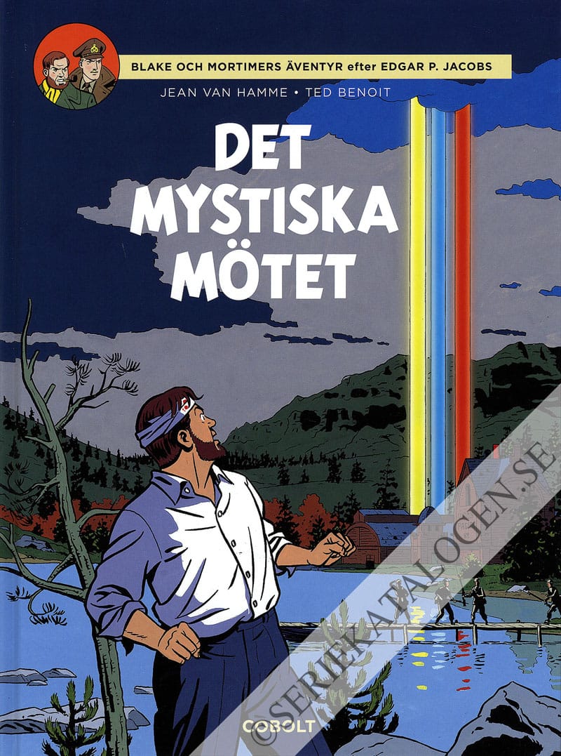 Framsida på Blake och Mortimers äventyr Det mystiska mötet (2019)
