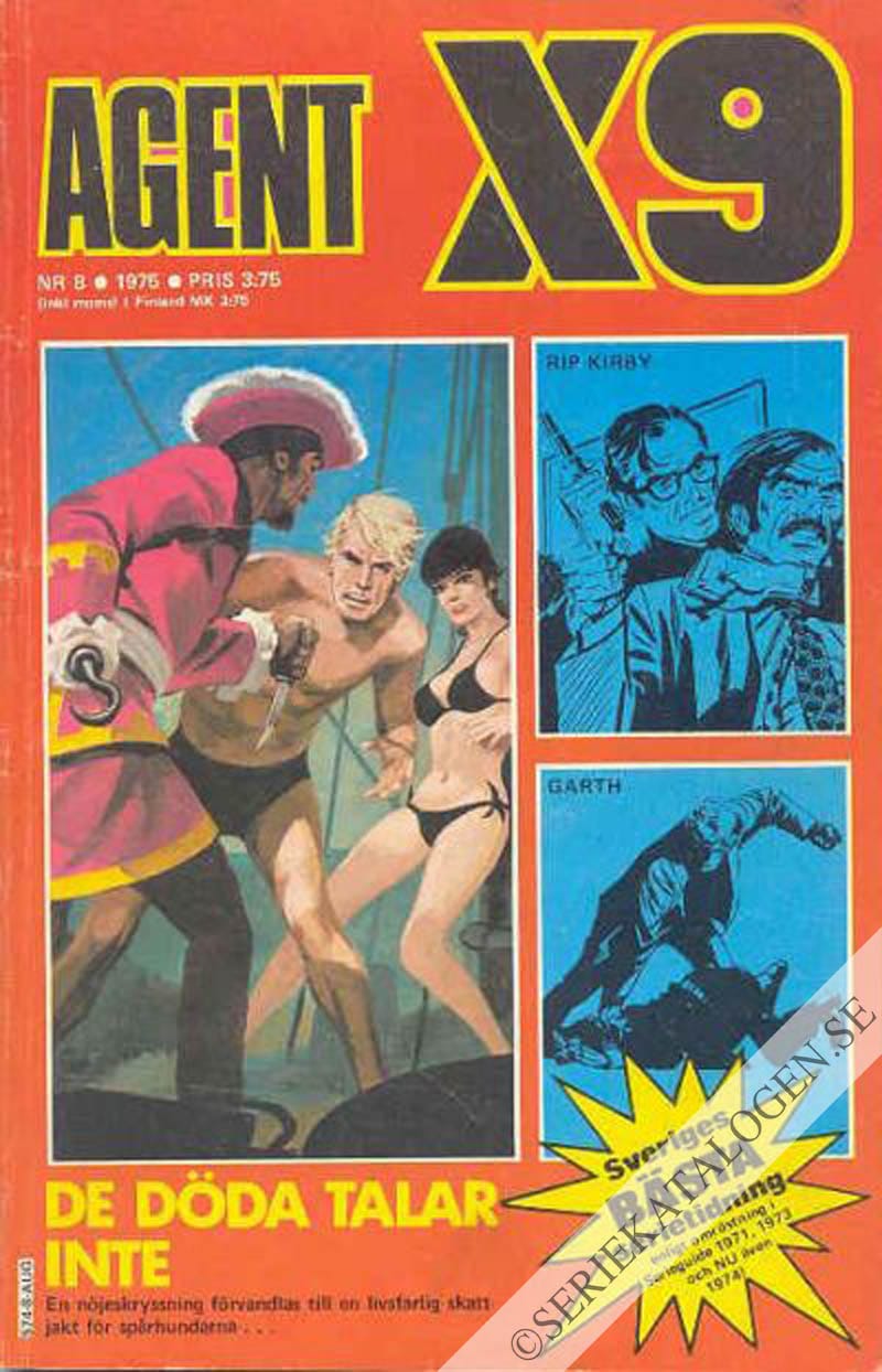 Framsida på Agent X9 #8 (1975)