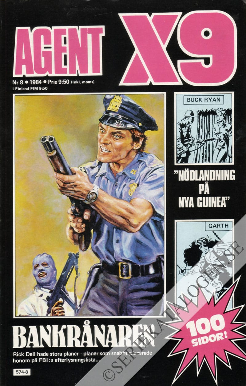 Framsida på Agent X9 #8 (1984)