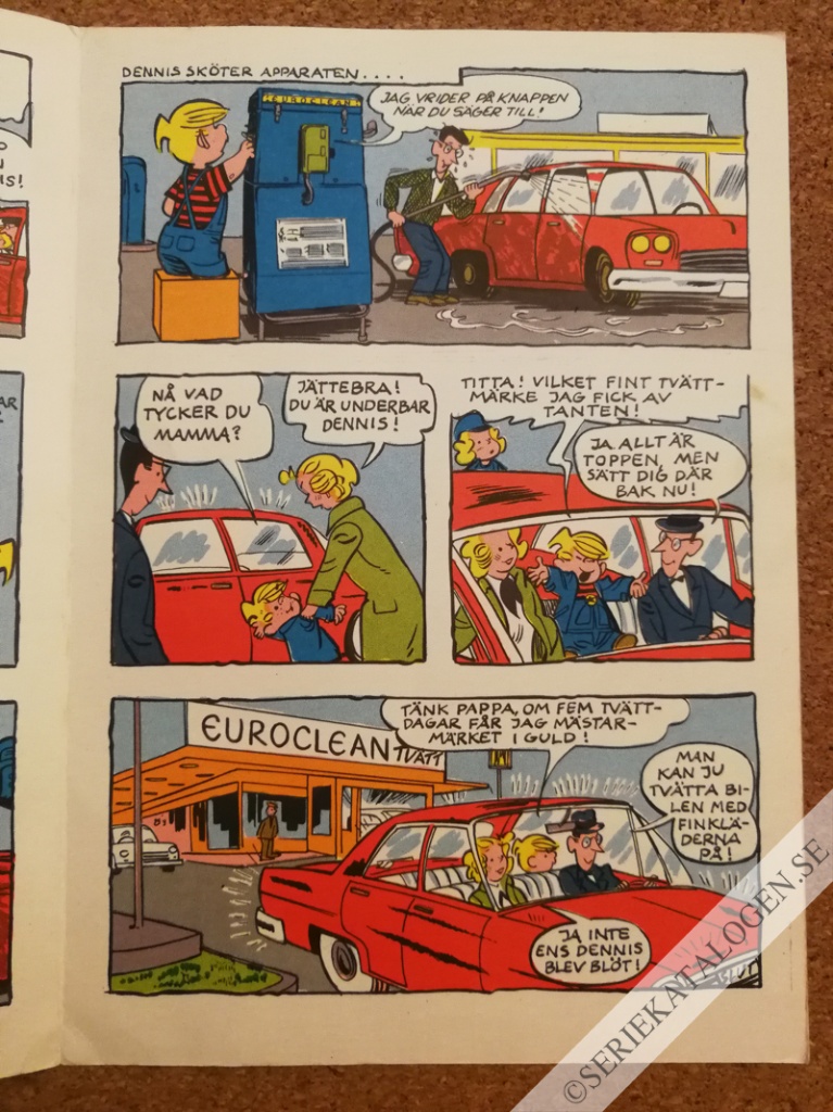 Exempel på Dennis hjälper pappa tvätta bilen (19??)