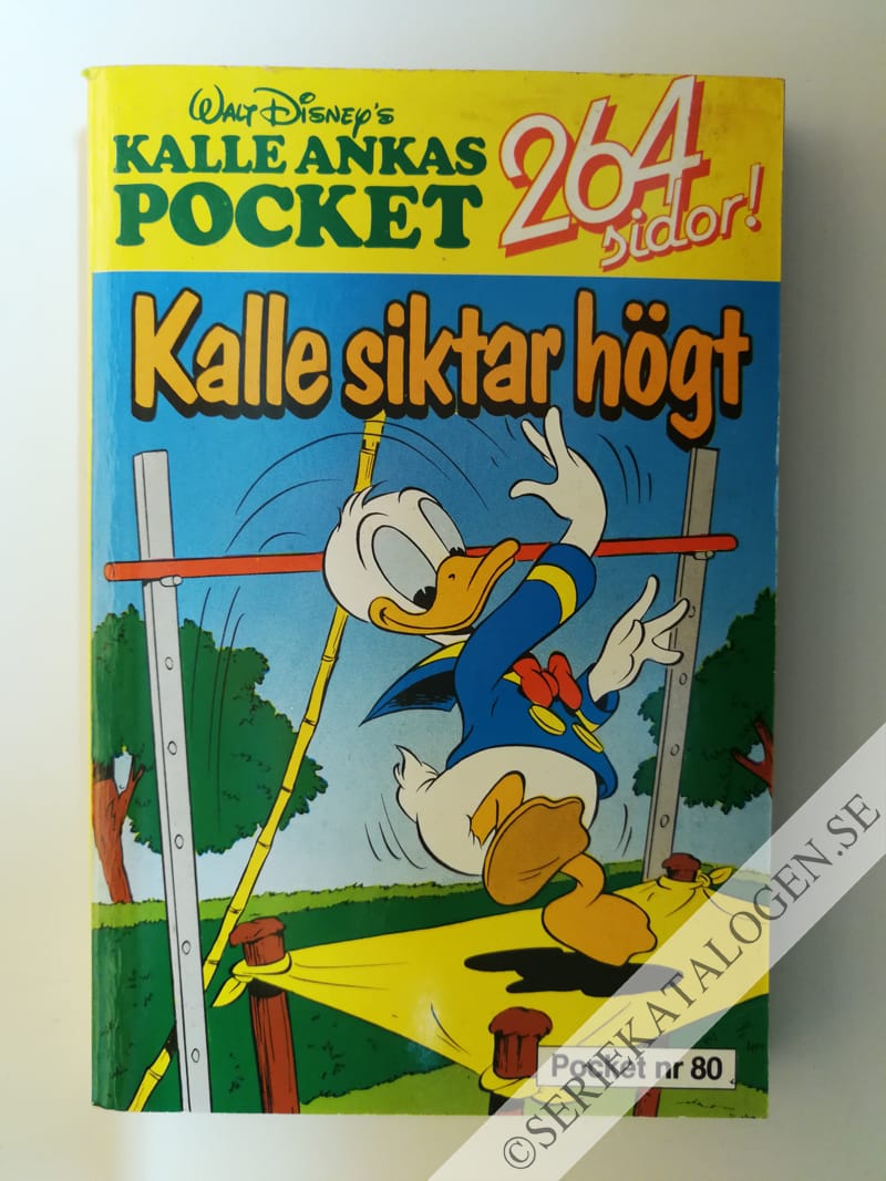Framsida på Kalle Ankas pocket Kalle siktar högt (1987)