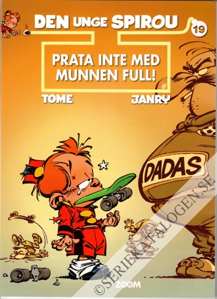 Framsida på Den unge Spirou Prata inte med munnen full! (2023)
