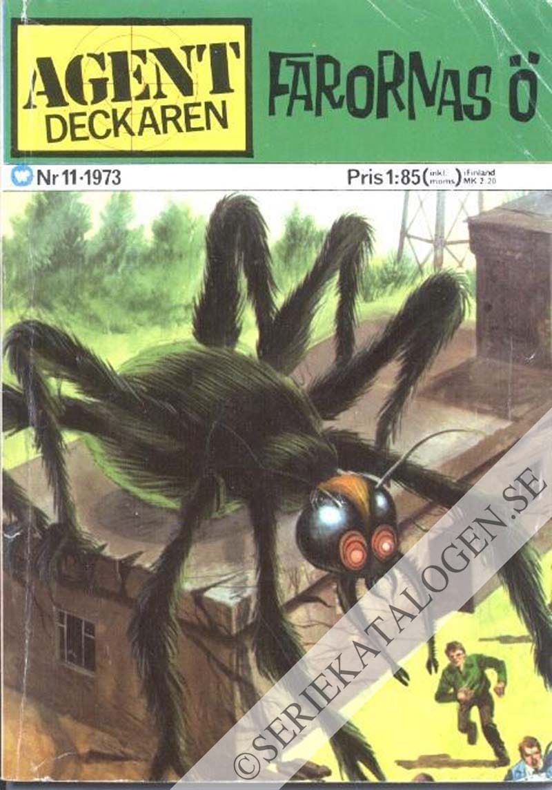 Framsida på Agent-deckaren Farornas ö (1973)