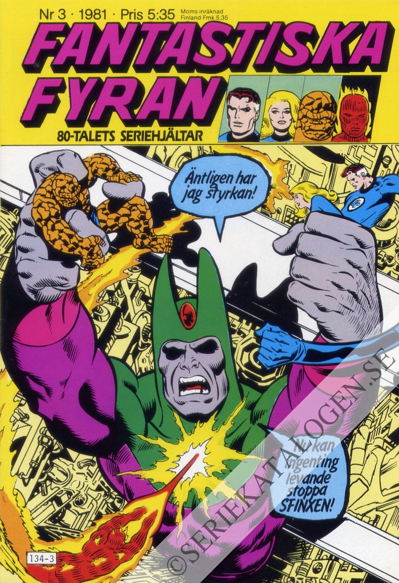 Framsida på Fantastiska Fyran #3 (1981)