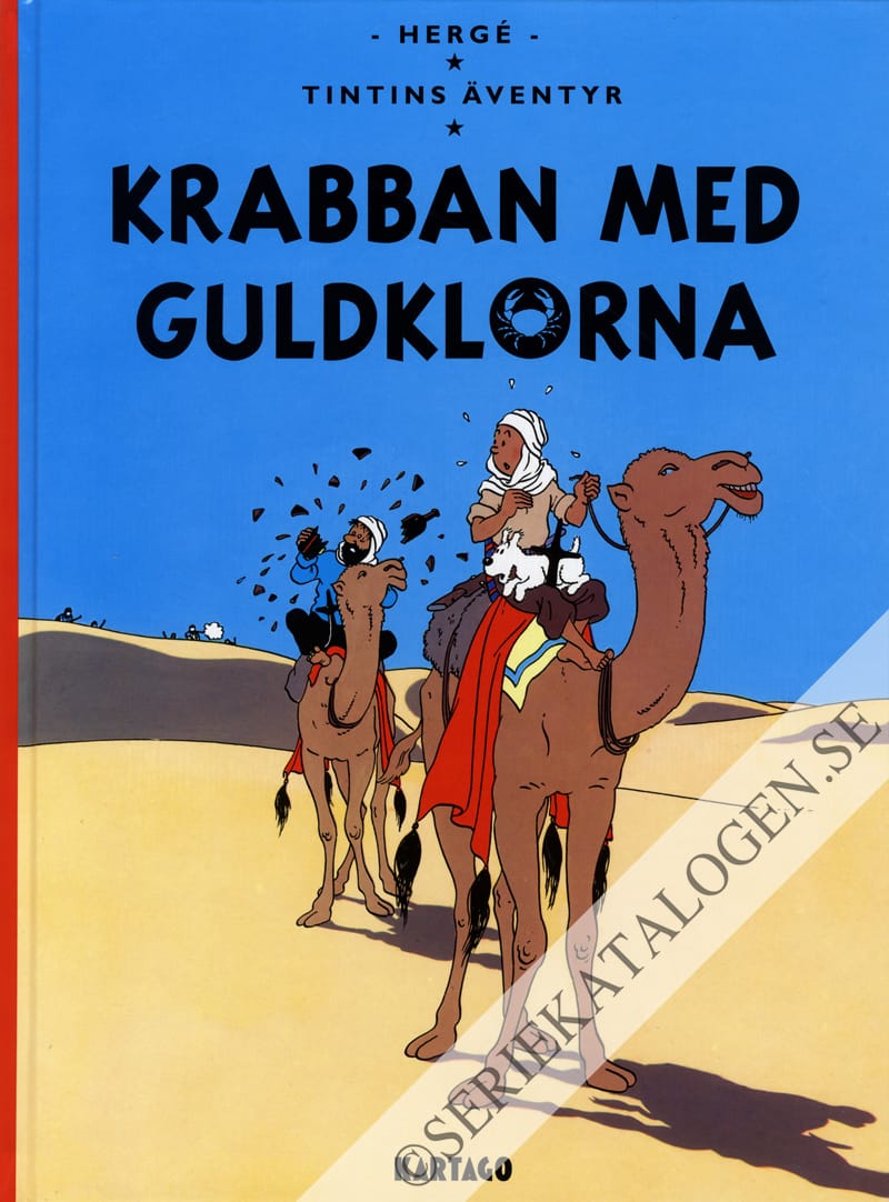 Framsida på Tintins äventyr Krabban med guldklorna (2016)