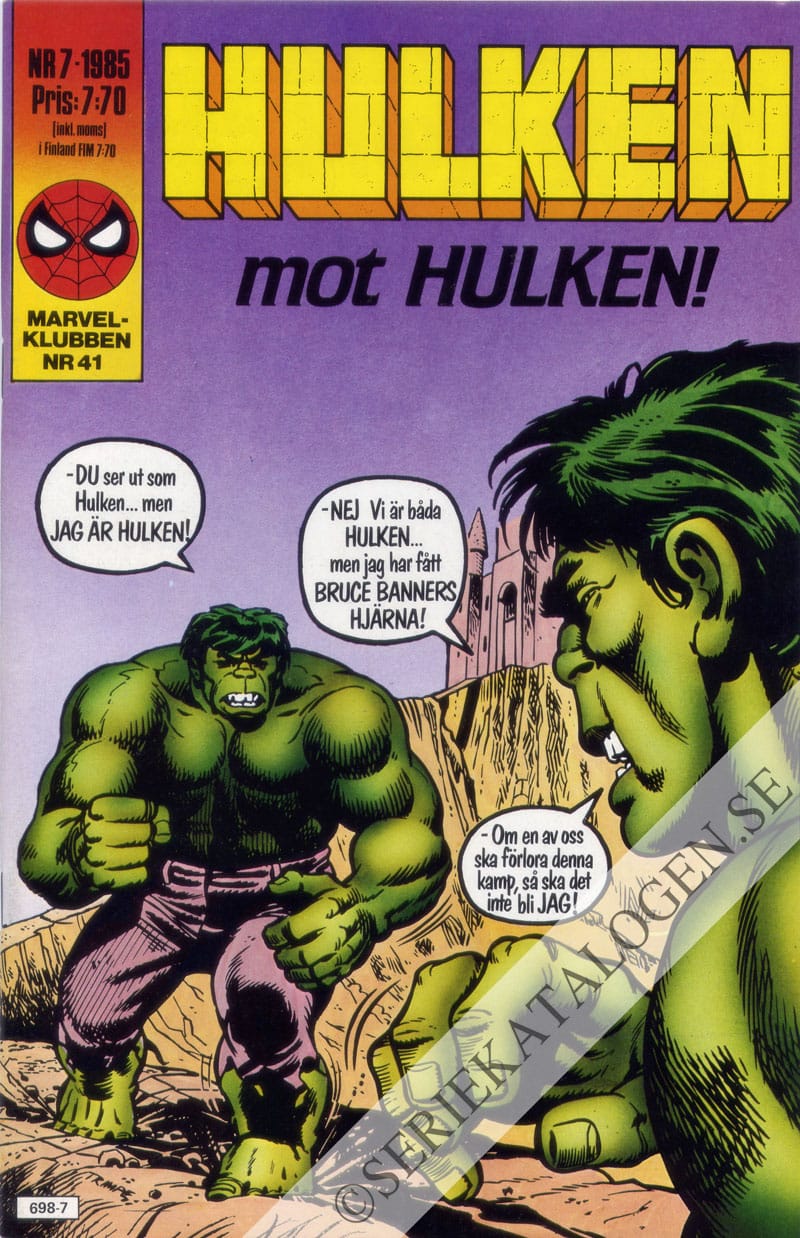 Framsida på Hulken #7 (1985)