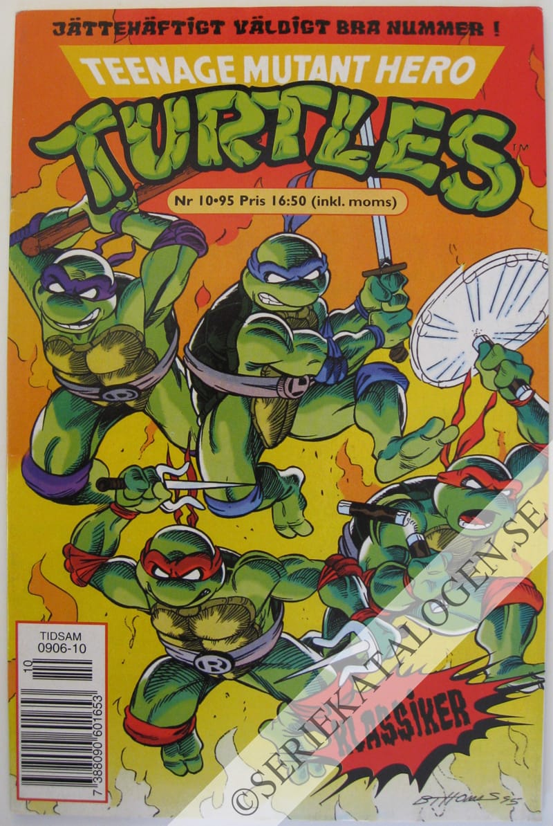 Framsida på Teenage mutant hero turtles #10 (1995)