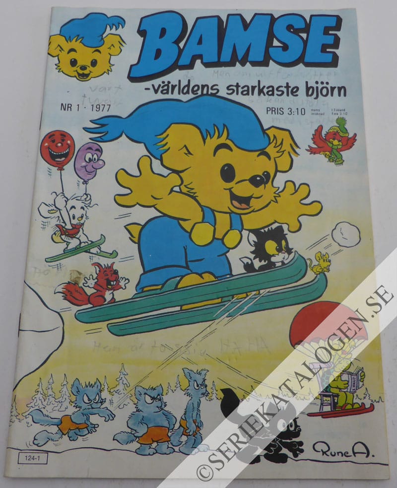 Framsida på Bamse - världens starkaste björn #1 (1977)