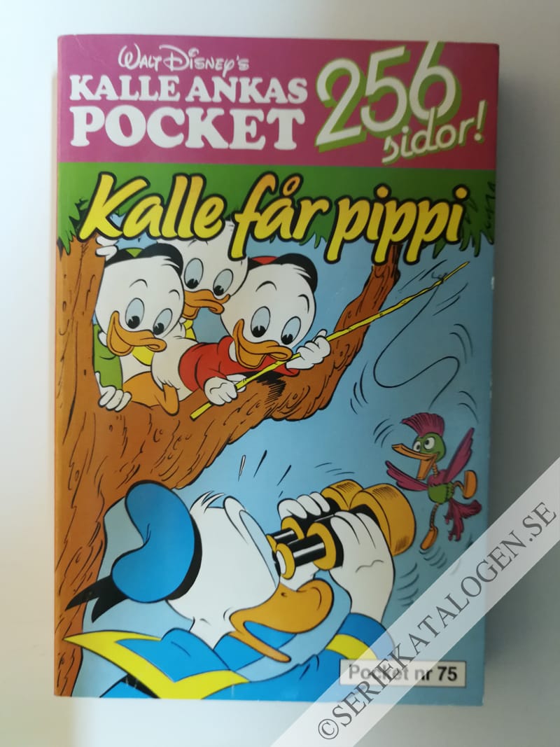 Framsida på Kalle Ankas pocket Kalle får pippi (1986)