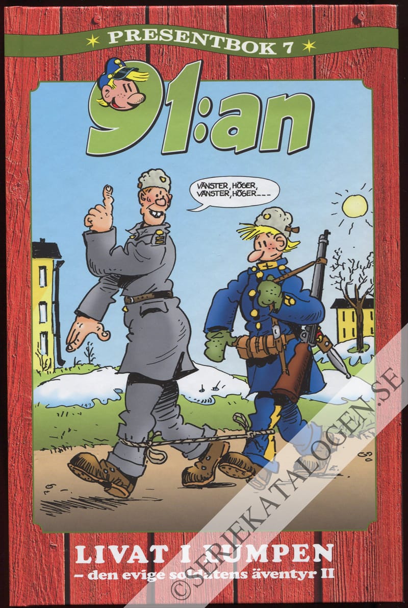 Framsida på 91:an presentbok Livat i lumpen - den evige soldatens äventyr II (2017)