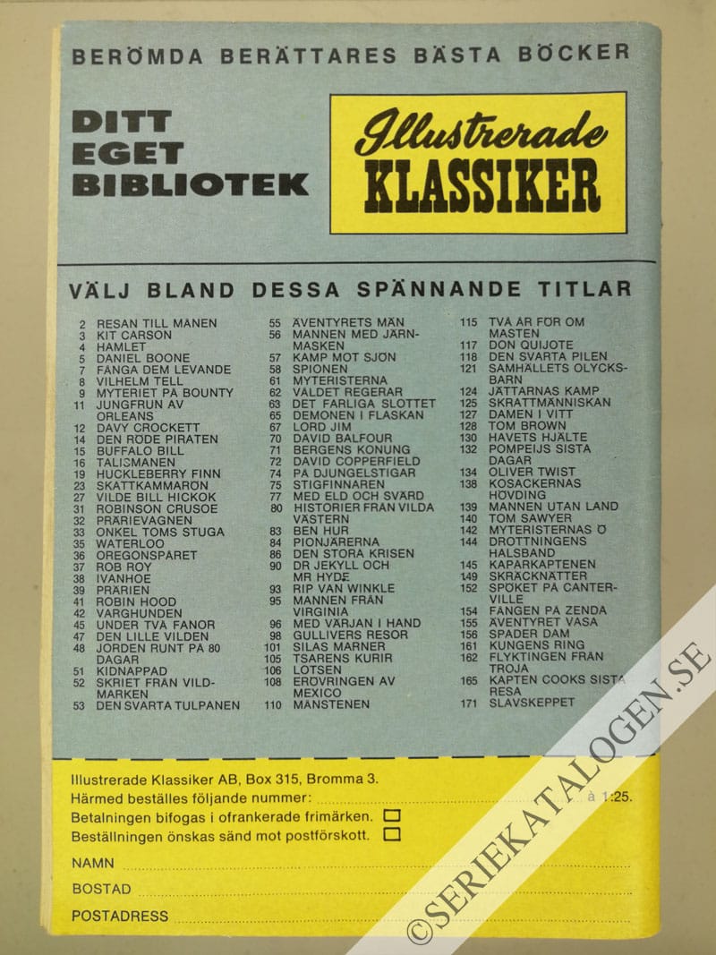Baksida på Pansarattack (1967)