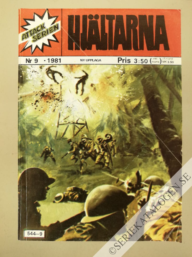 Framsida på Attackserien Hjältarna (1981)