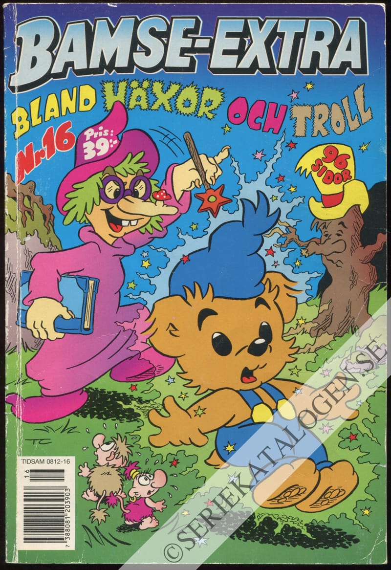 Framsida på Bamse-extra Bland häxor och troll (2000)