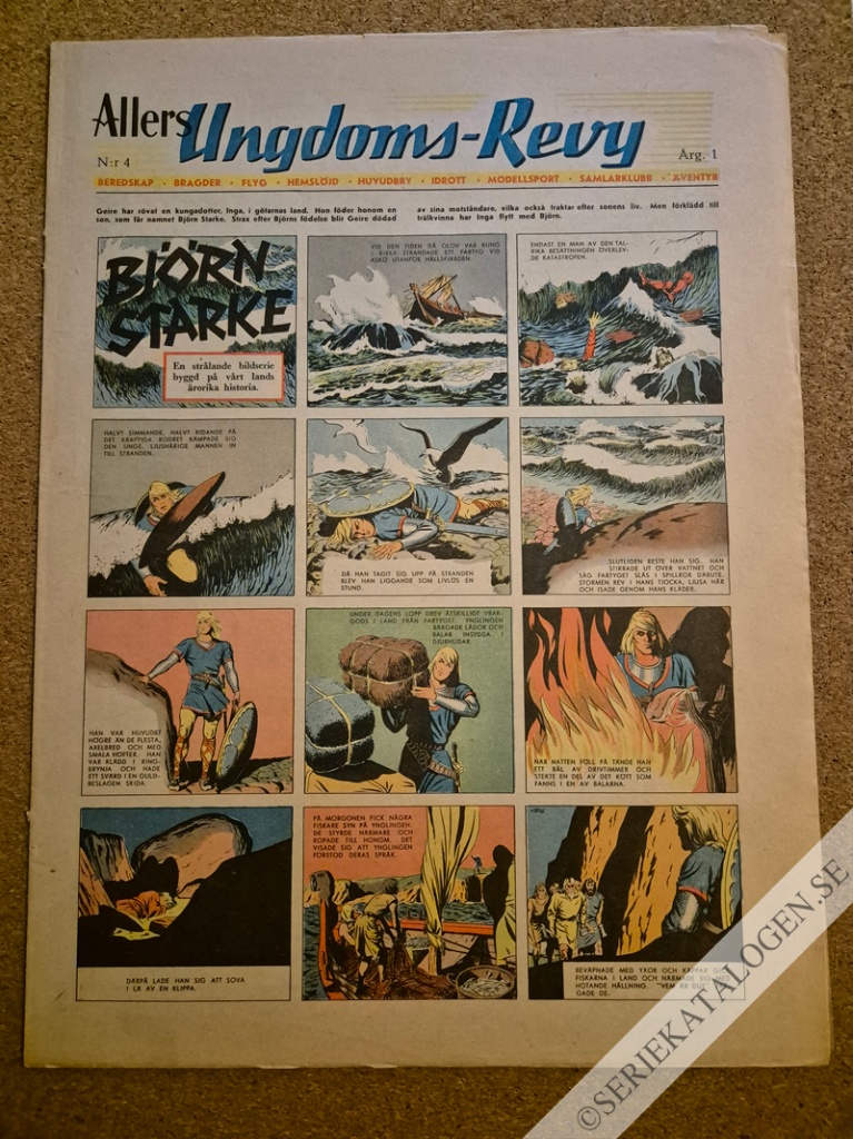 Framsida på Allers ungdomsrevy #4 (1942)