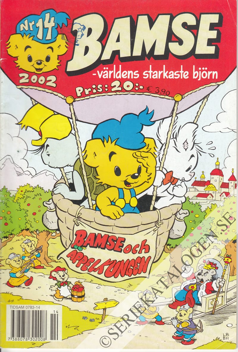 Framsida på Bamse #14 - Bamse och Äppelkungen (2002)