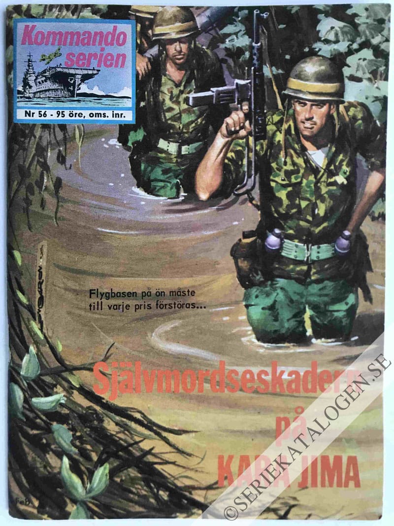 Framsida på Kommandoserien #56 - Självmordseskadern på Kara Jima (1965)
