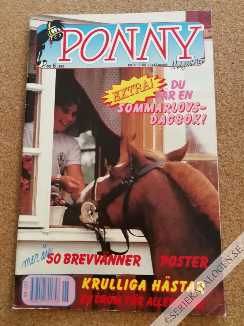 Framsida på Ponny-magasinet #6 (1992)