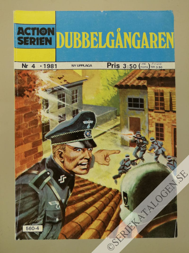 Framsida på Actionserien Dubbelgångaren (1981)