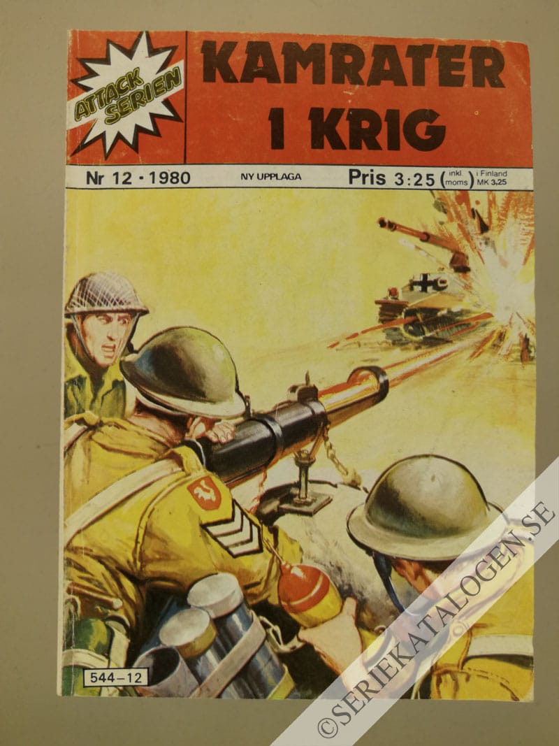 Framsida på Attackserien Kamrater i krig (1980)