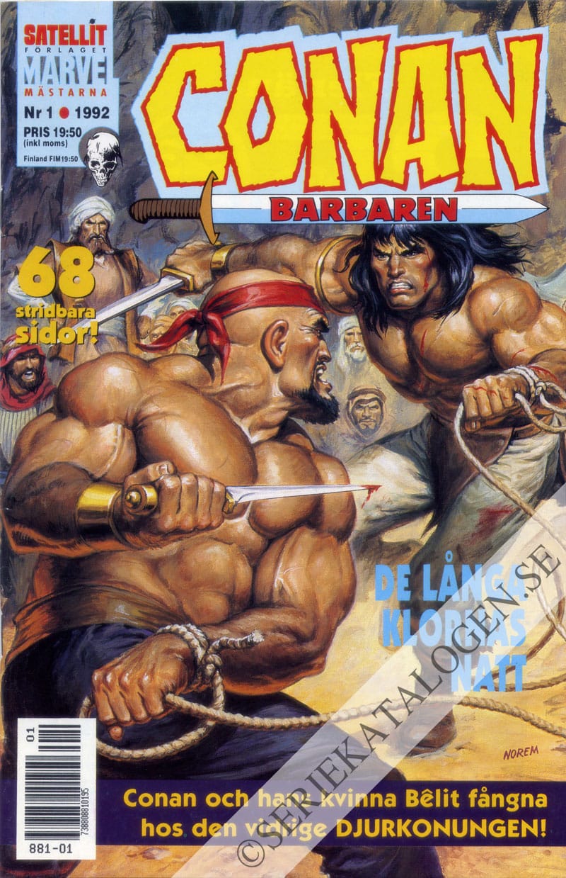 Framsida på Conan barbaren #1 (1992)