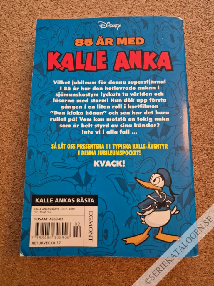 Baksida på 85 år med Kalle Anka (2019)