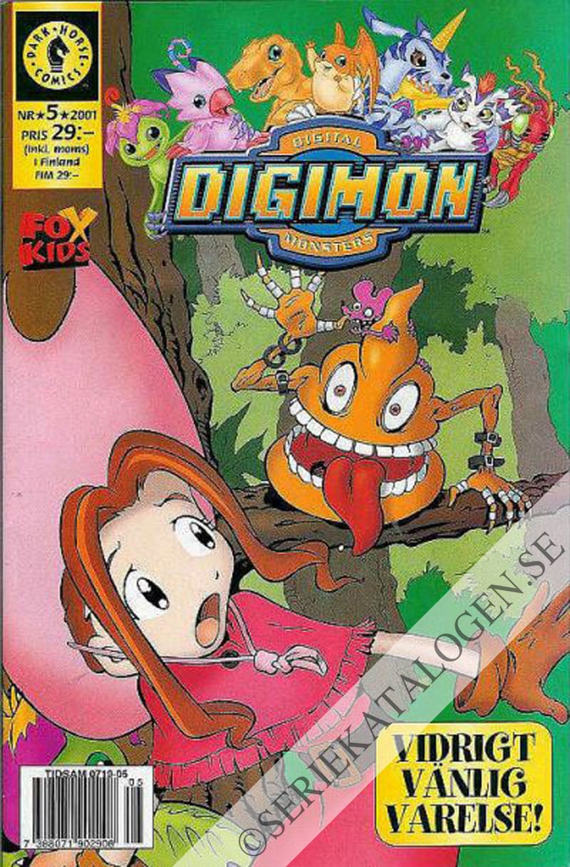 Framsida på Digimon - digital monsters Vidrigt vänlig varelse! (2001)