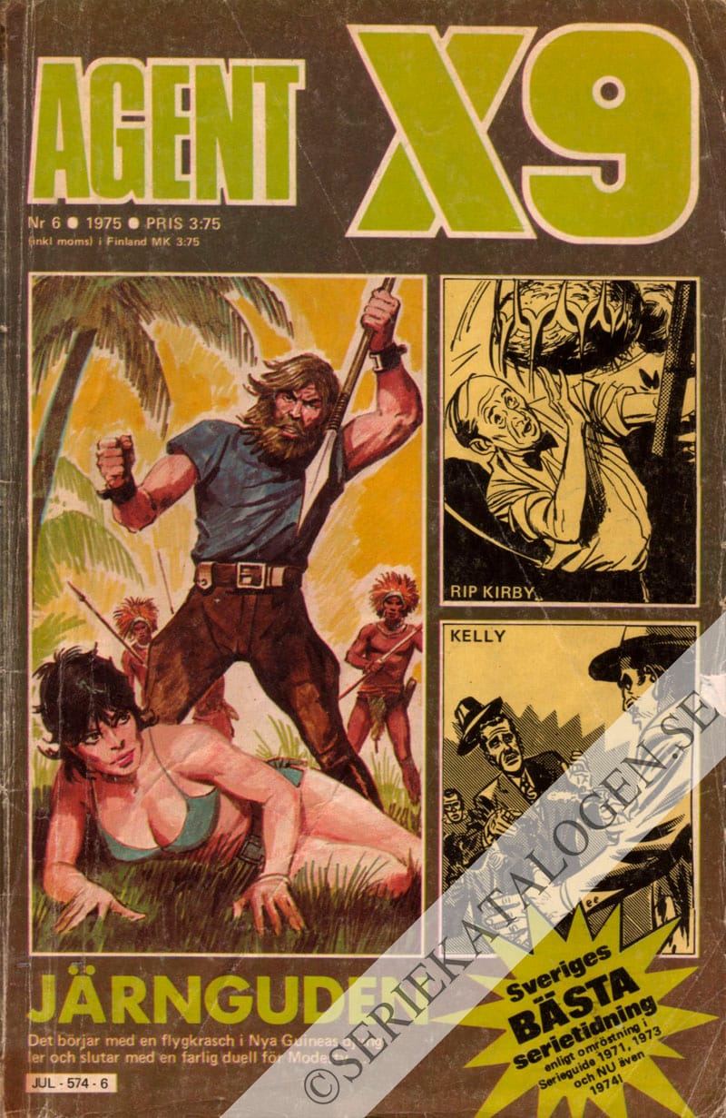 Framsida på Agent X9 #6 (1975)