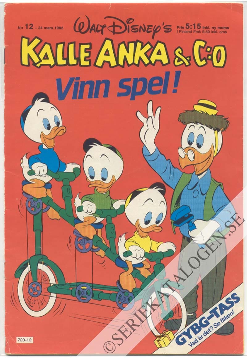Framsida på Kalle Anka & C:o #12 (1982)