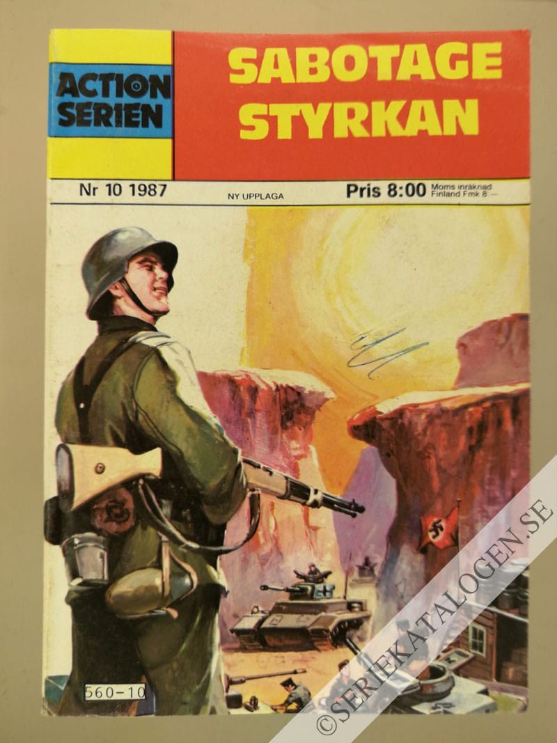 Framsida på Actionserien #10 - Sabotagestyrkan (1987)