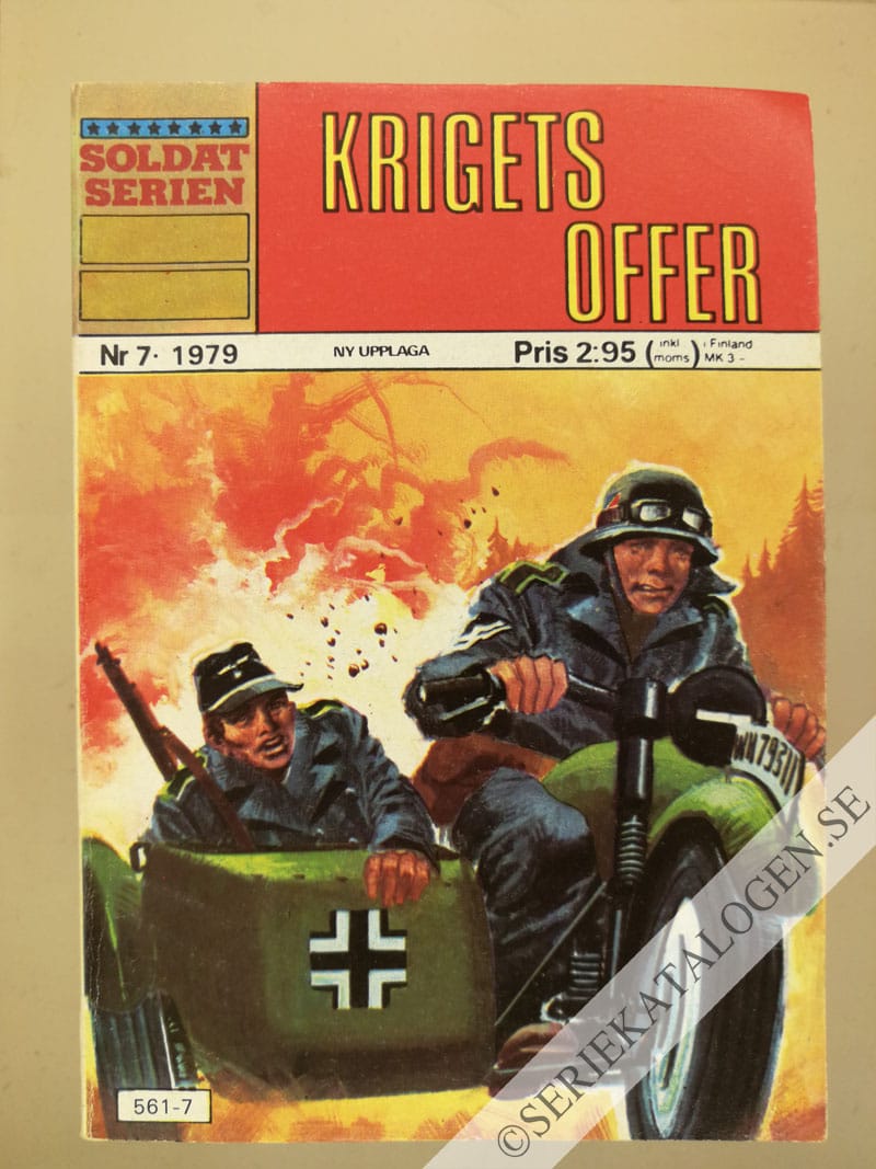 Framsida på Soldatserien #7 - Krigets offer (1979)